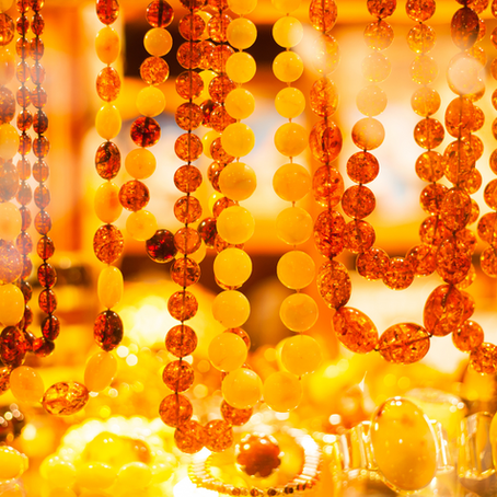Amber gemstone beaded bracelets