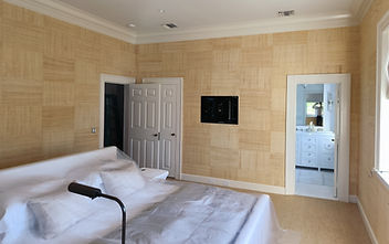 Tom Ford's house - bedroom wallpaper