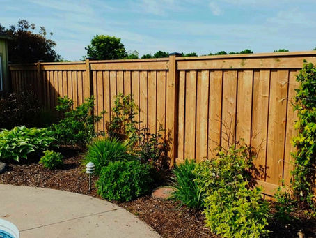 Privacy wood fence
