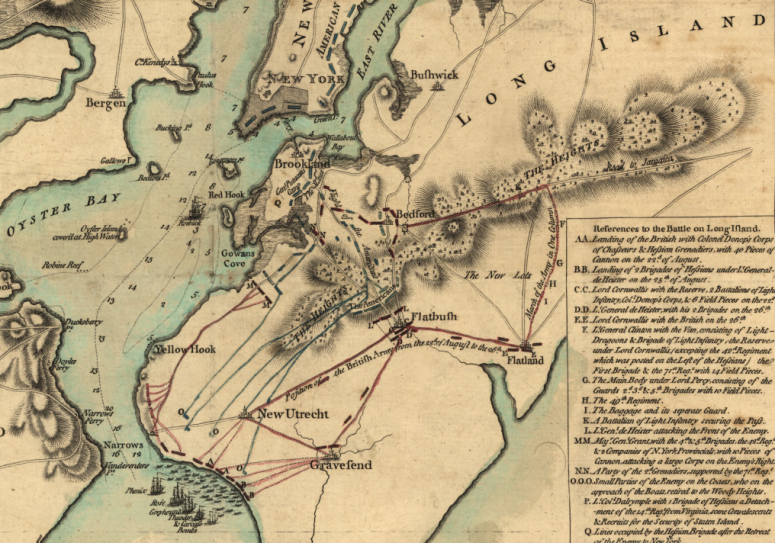 Map of Battle of Long Island
