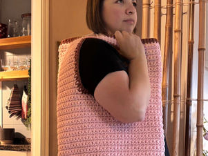 Creativiteit - gehaakte shopper van macrame garen