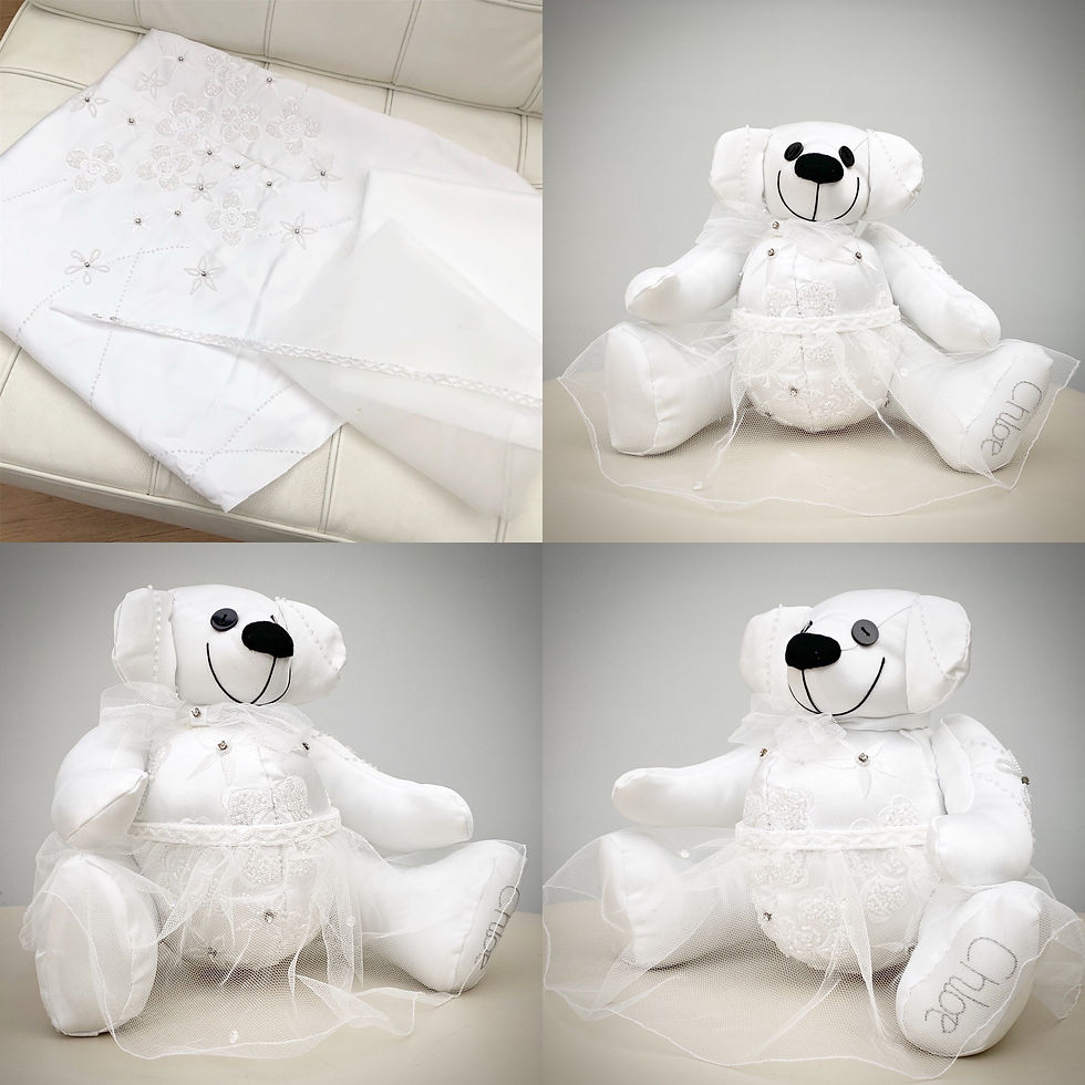 Thumbnail: Wedding Dress Memory Bear