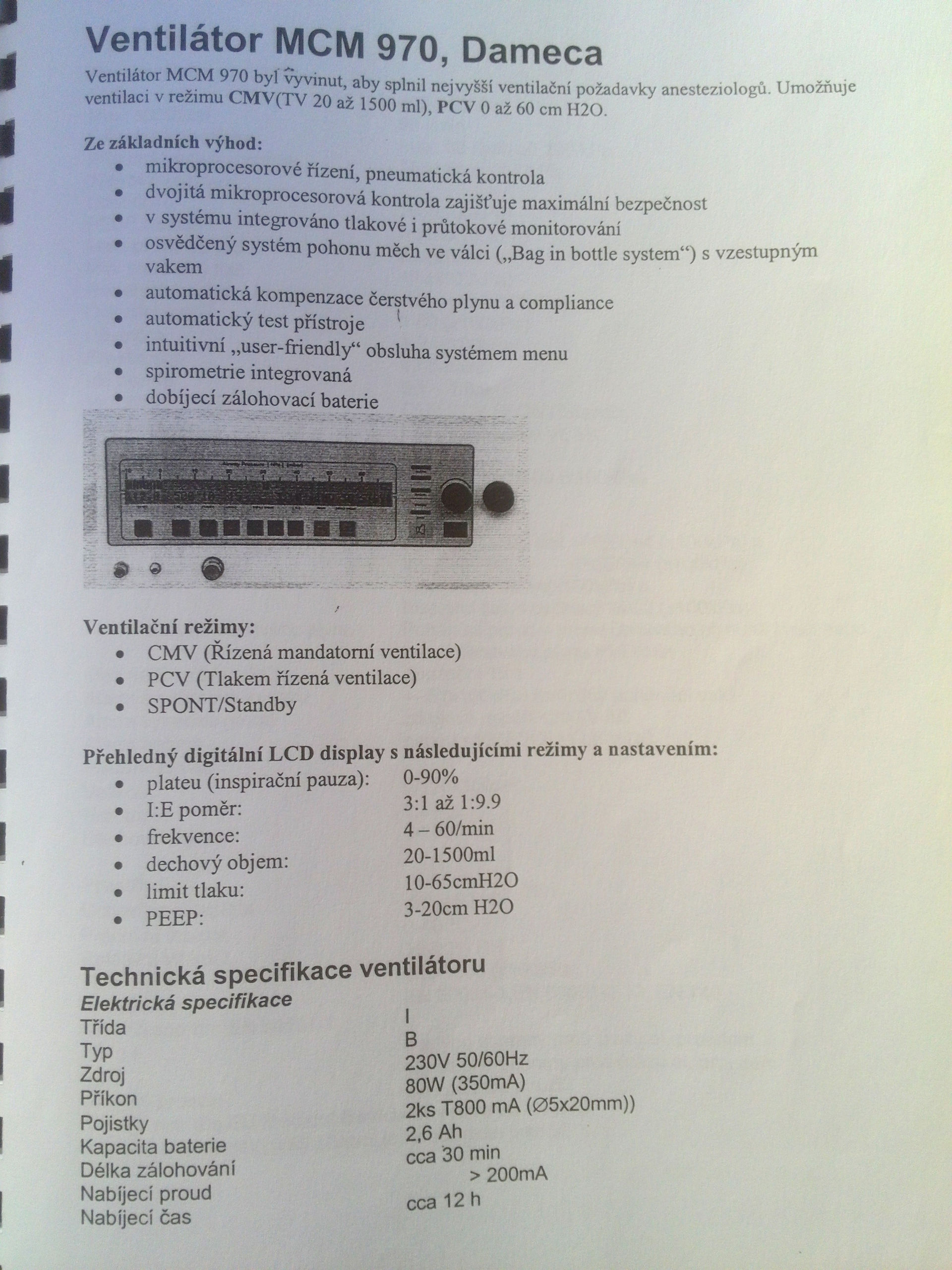 Anesthesia machine Dameca Siesta 6
