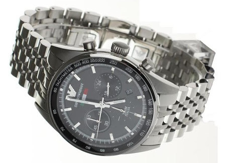Mens Emporio Armani AR5983 Tazio Italia Silver Watch | 124.99 | Emporio  Armani