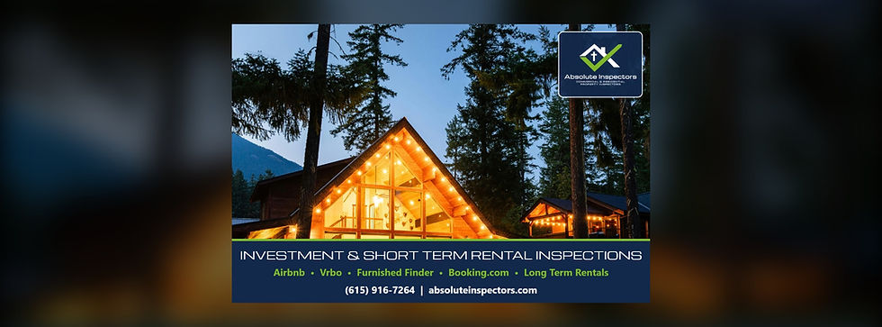 Short term rental and investment property inspection, Absolute Inspectors, Tennessee