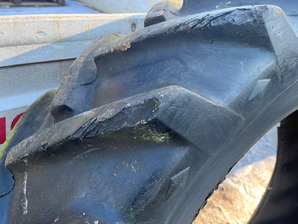 Thumbnail: 38” rear tractor tyres not a pair 