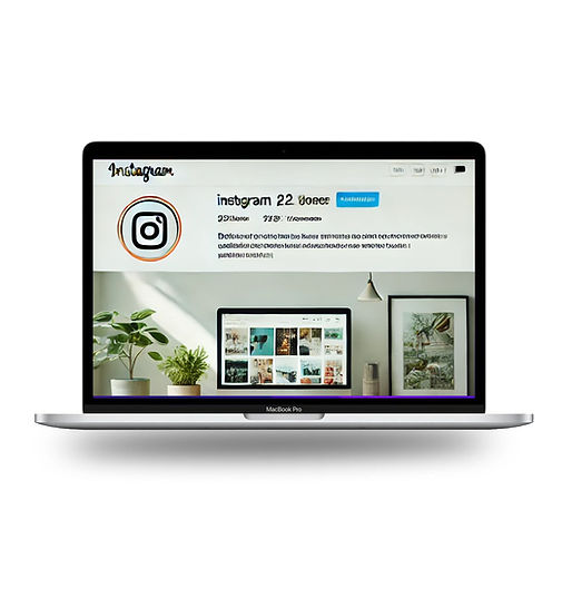 Laptop mit Instagram Channel