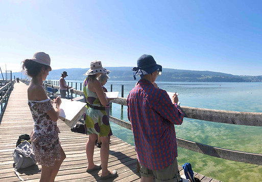 Skizzen am See Malreise Bodensee Julia Asfour