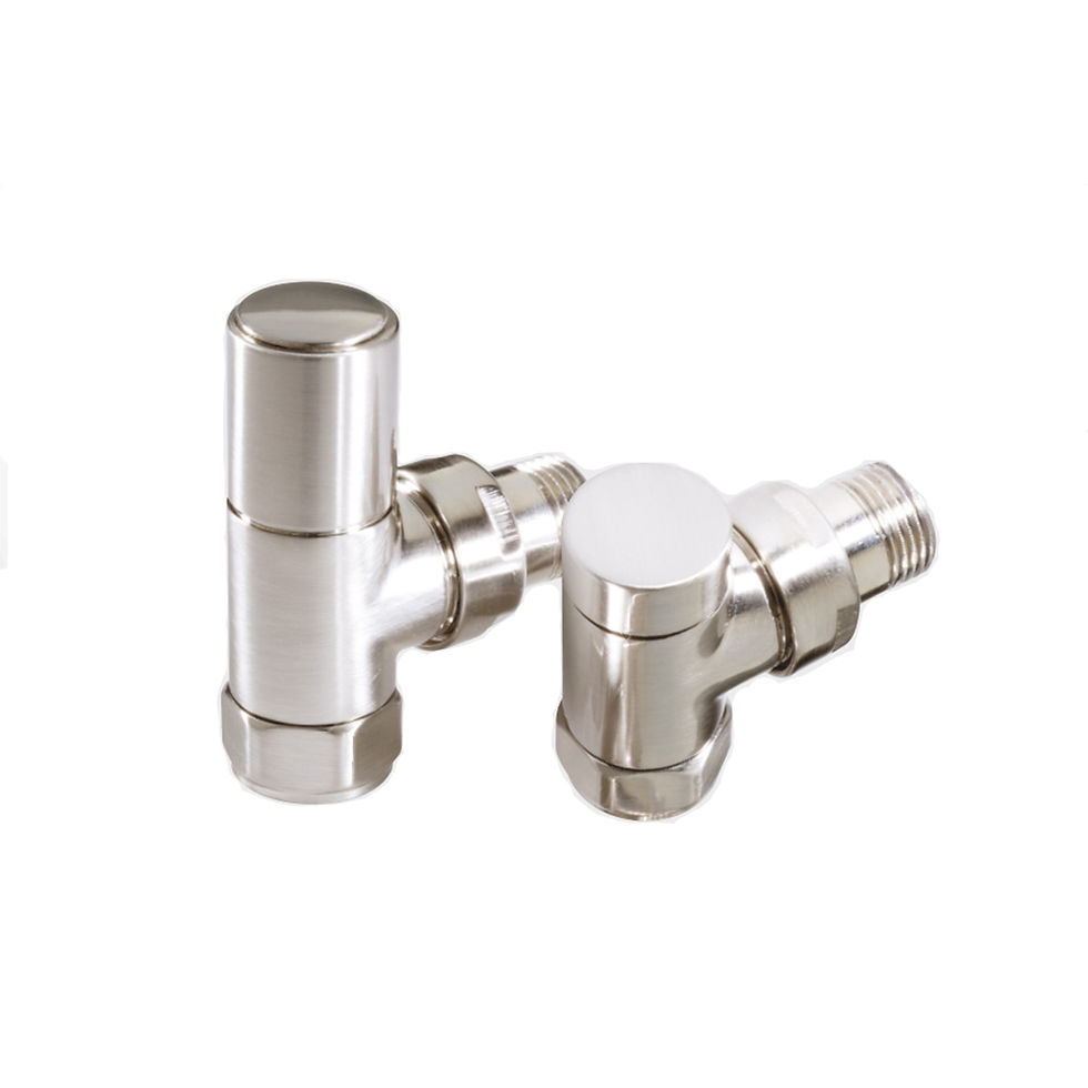 Thumbnail: Radius Manual Valve Set | Angled by MHS satin nickel