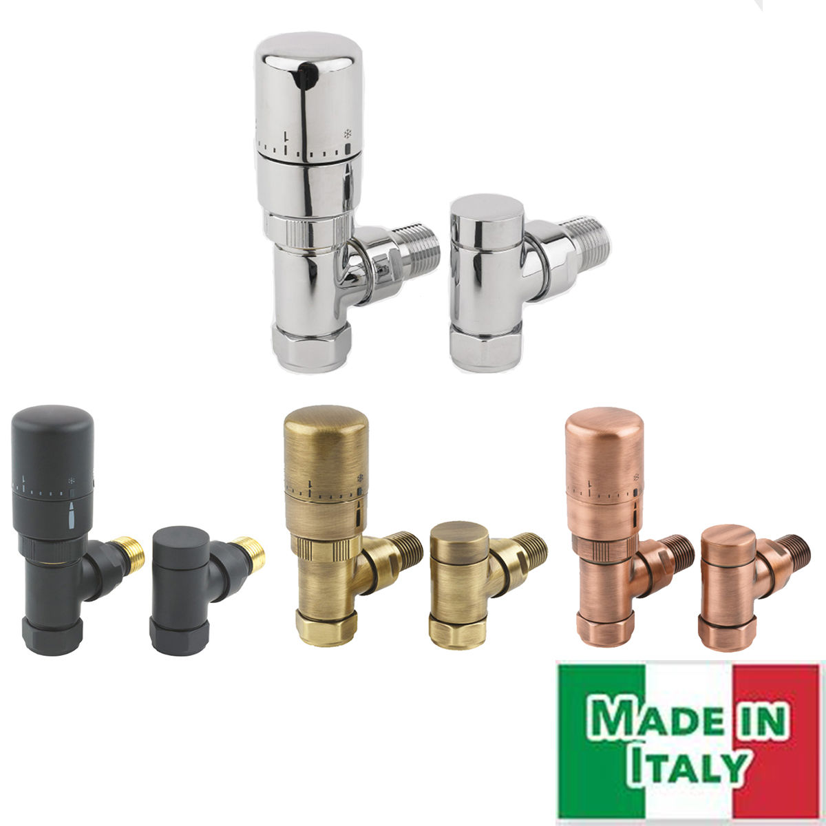Radius Thermostatic Valve Set Angled by MHS