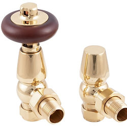 Kingsgrove Traditional Thermostatic Radiator Valve Set | Angled | Carron
