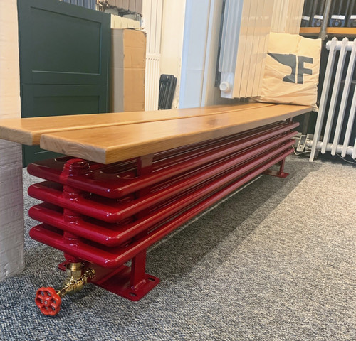 Multisec Steel Bench Radiator Hardwood Seat MHS