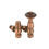 Thumbnail: Kentwell Thermostatic Valve Set | Angled by MHS antique copper