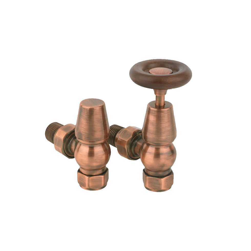 Thumbnail: Kentwell Manual Valve Set Angled by MHS antique brass
