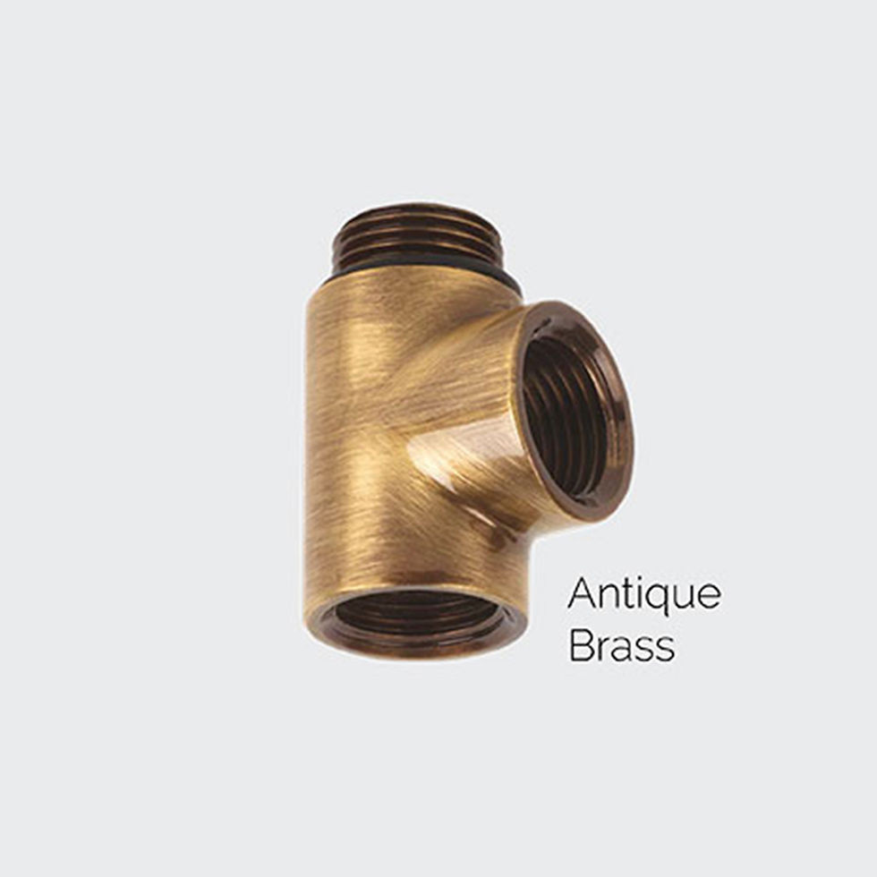 Thumbnail: Dual Fuel Tee Pieces | 15mm | MHS - Antique Brass