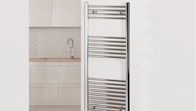 Aldgate | Straight Steel Ladder Towel Rail | Chrome | Rads 2 Rails
