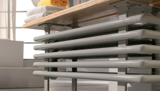 Multisec Steel Bench Radiator | Hardwood Seat | MHS