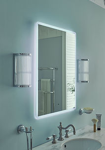 Stanmer Illuminated Curved Rectangle Mirror | 600X800mm | Demister | Heritage