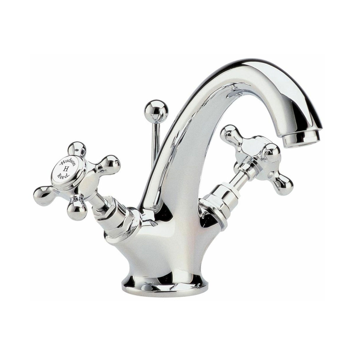 Chrome Topaz Crosshead Mono Basin Mixer | Hudson Reed