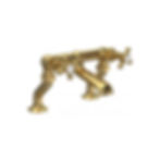 Brass Topaz Crosshead Deck Mounted Bath Filler by Hudson Reed