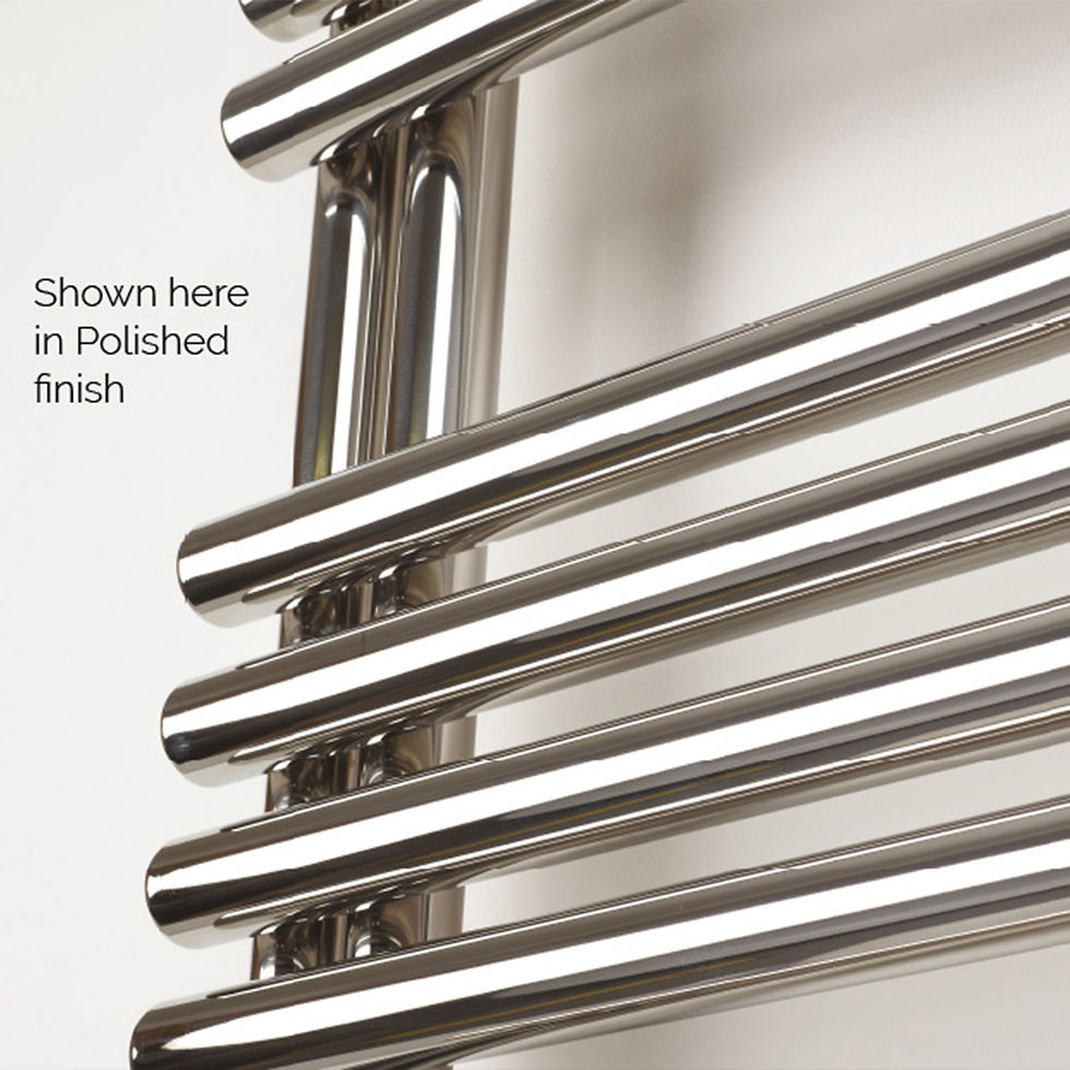 Thumbnail: Comb | Steel & Stainless Steel Towel Rail | MHS | Close Up Polished Finish