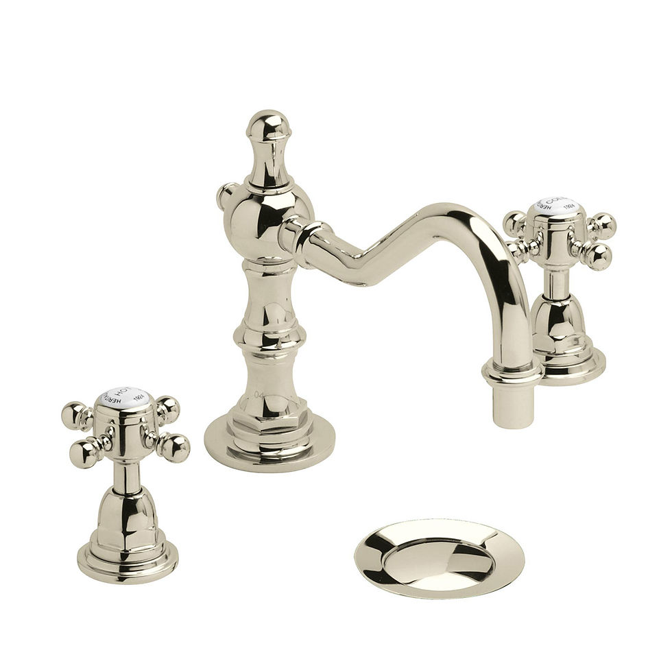 Thumbnail: Hartlebury 3 Taphole Swivel Spout Basin Mixer | Heritage