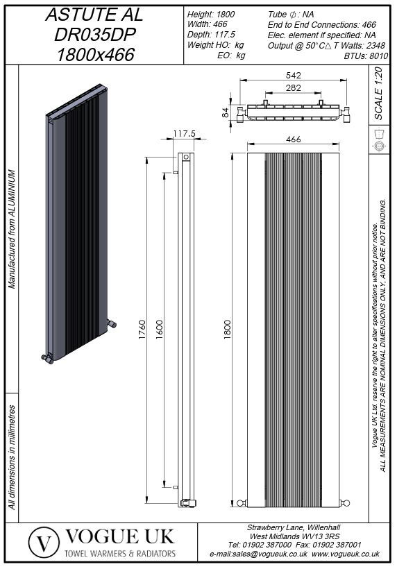 Thumbnail: Astute Vertical | Double Panel | Aluminum Radiator | Vogue UK