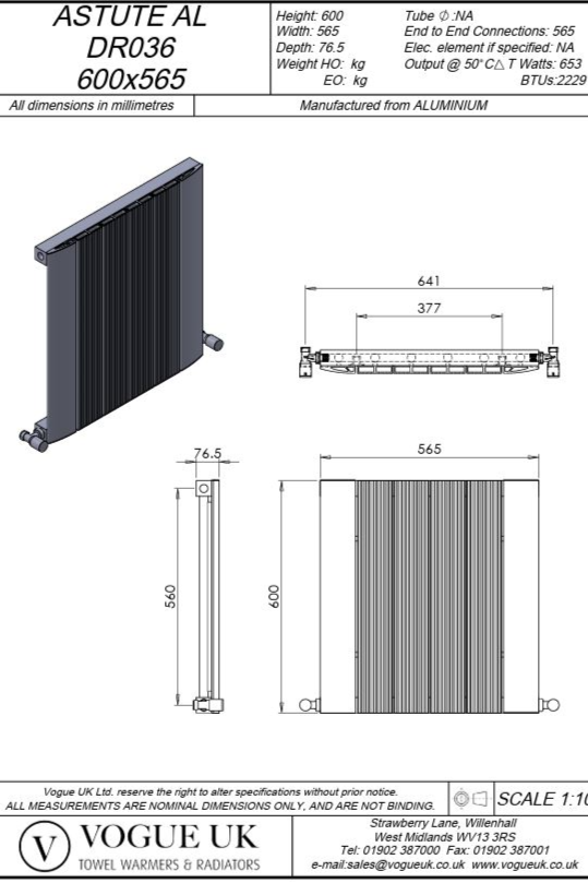 Thumbnail: Astute Horizontal | Single Panel | Aluminium Radiator | Vogue UK