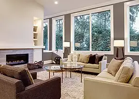 Living room with ProVia windows