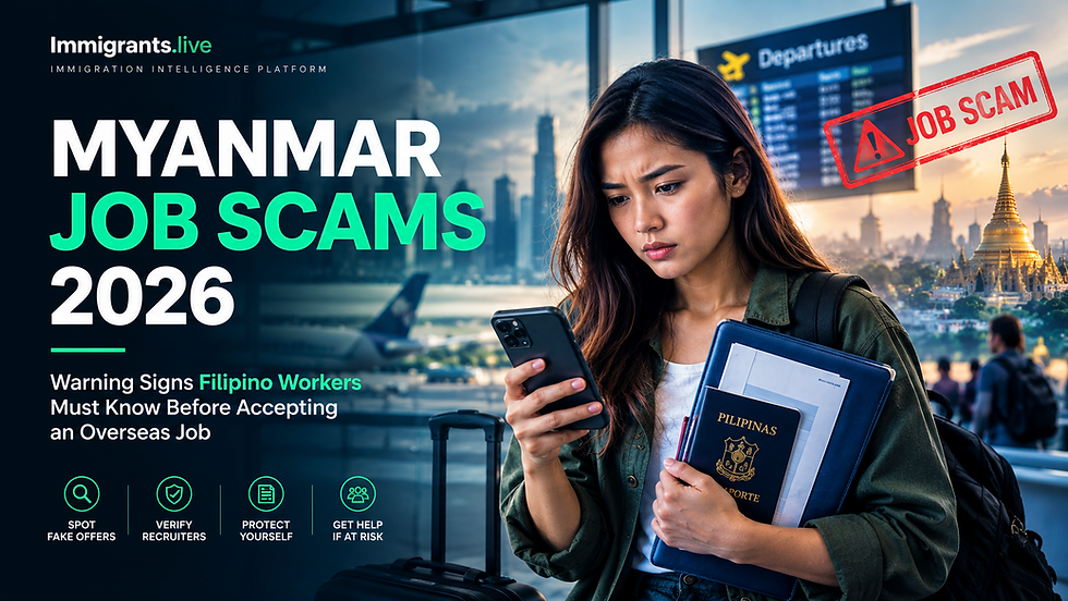 Planning to work in Myanmar? Learn how Filipino workers can spot fake overseas job offers, verify recruiters, avoid trafficking and get help.