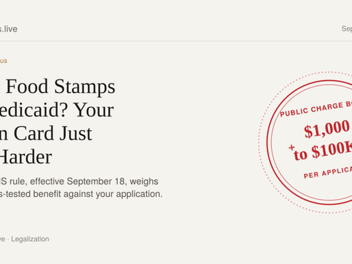 Since September 18, 2026, USCIS can weigh Medicaid, SNAP, housing aid and more against green card applicants. What changed, who is exempt, and what to do.