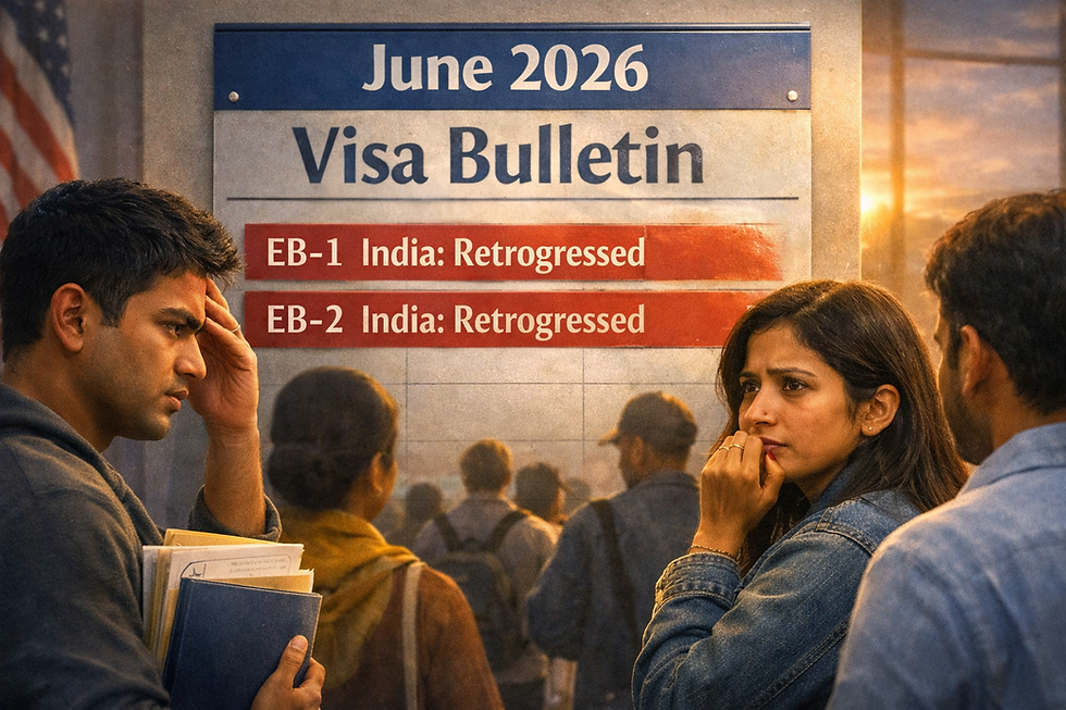 June 2026 Visa Bulletin: Steep Retrogression for India EB-1 and EB-2 — What You Need to Do Now