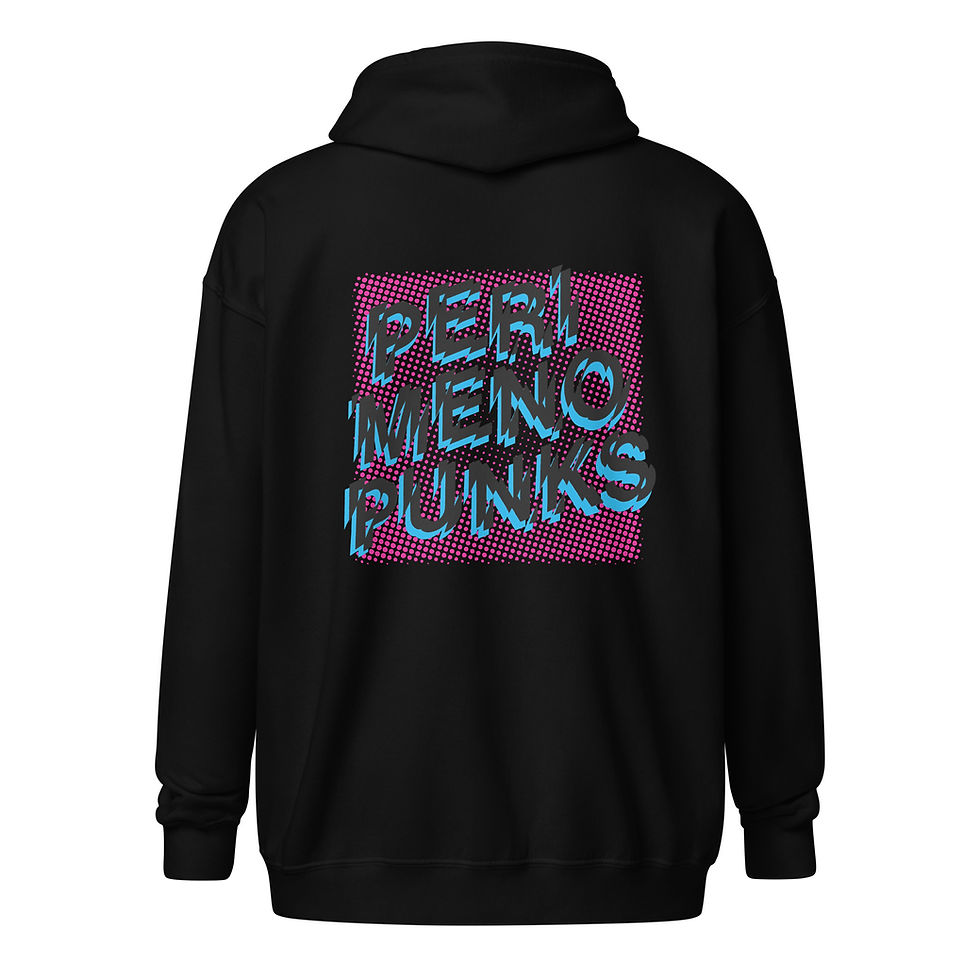 Thumbnail: PERIMENOPUNKS UNISEX HEAVY BLEND ZIP HOODIE