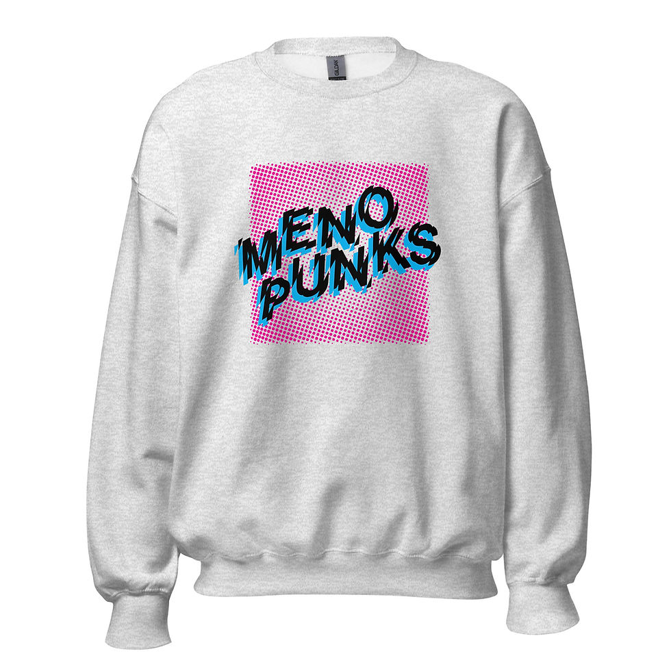 Thumbnail: MENOPUNKS 3 COLOR UNISEX CREW SWEATSHIRT