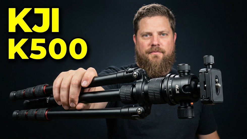KJI 500 Tripod und Nomad Ball Head - Flexibel und drehbar.