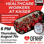 COME OUT AND SUPPORT THE KAISER RALLY AND BLOOD DRIVE!