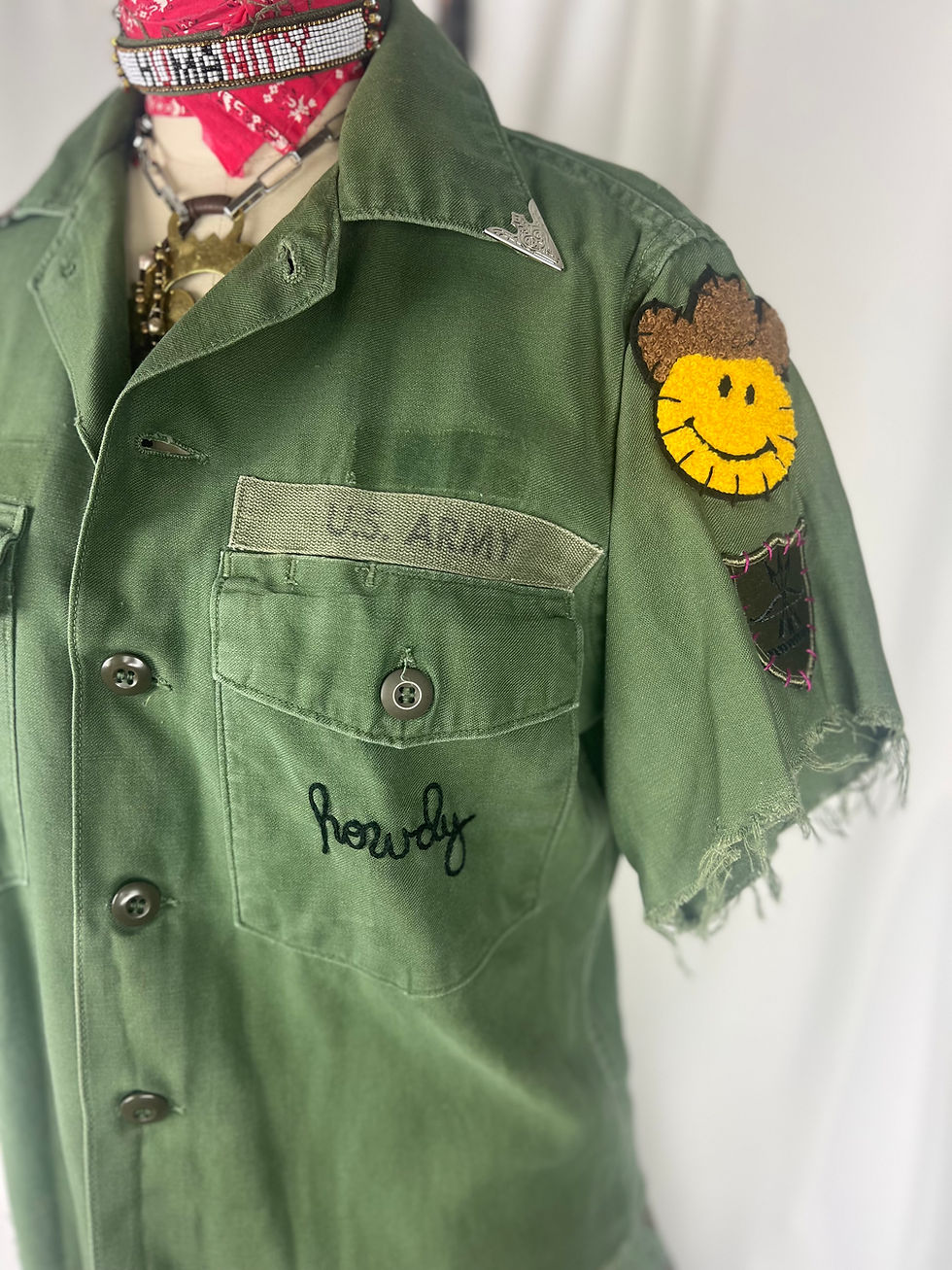 Thumbnail: Cropped Short Sleeve Utility Shirt
