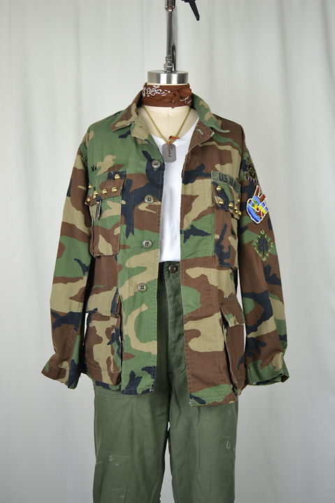 Studded Camo Jungle Jacket | Rank & Sugar new