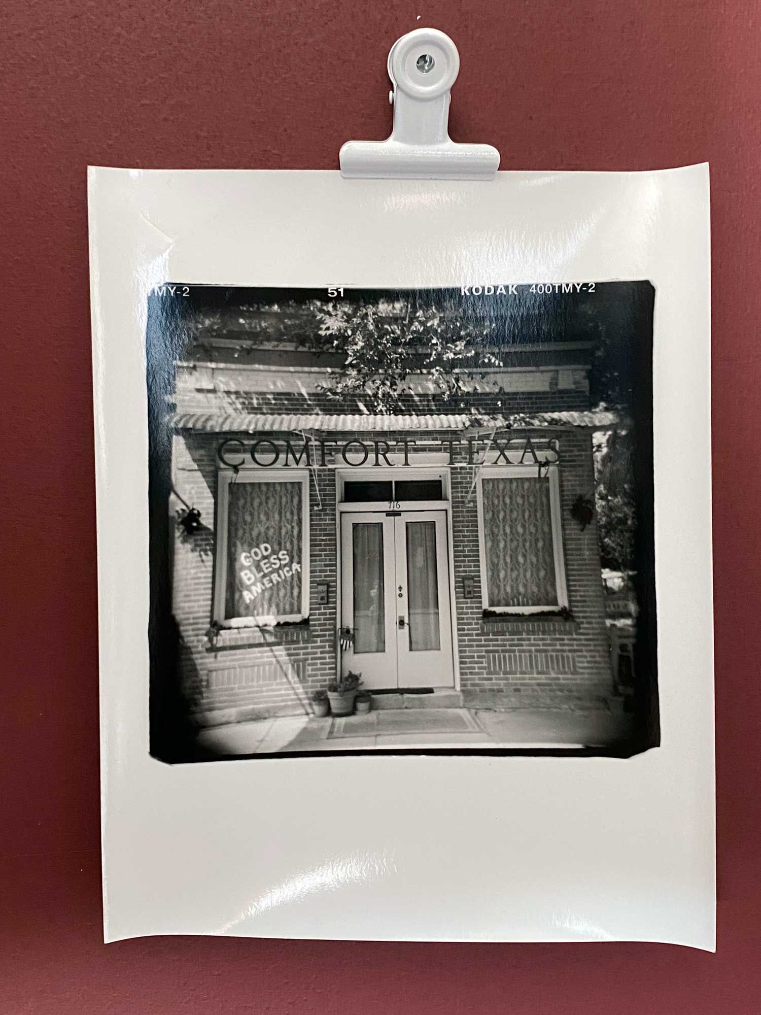 SALE! Comfort, Texas - darkroom print