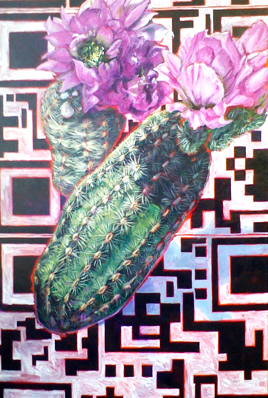 Nature/QR Code III (Lace Cacti)