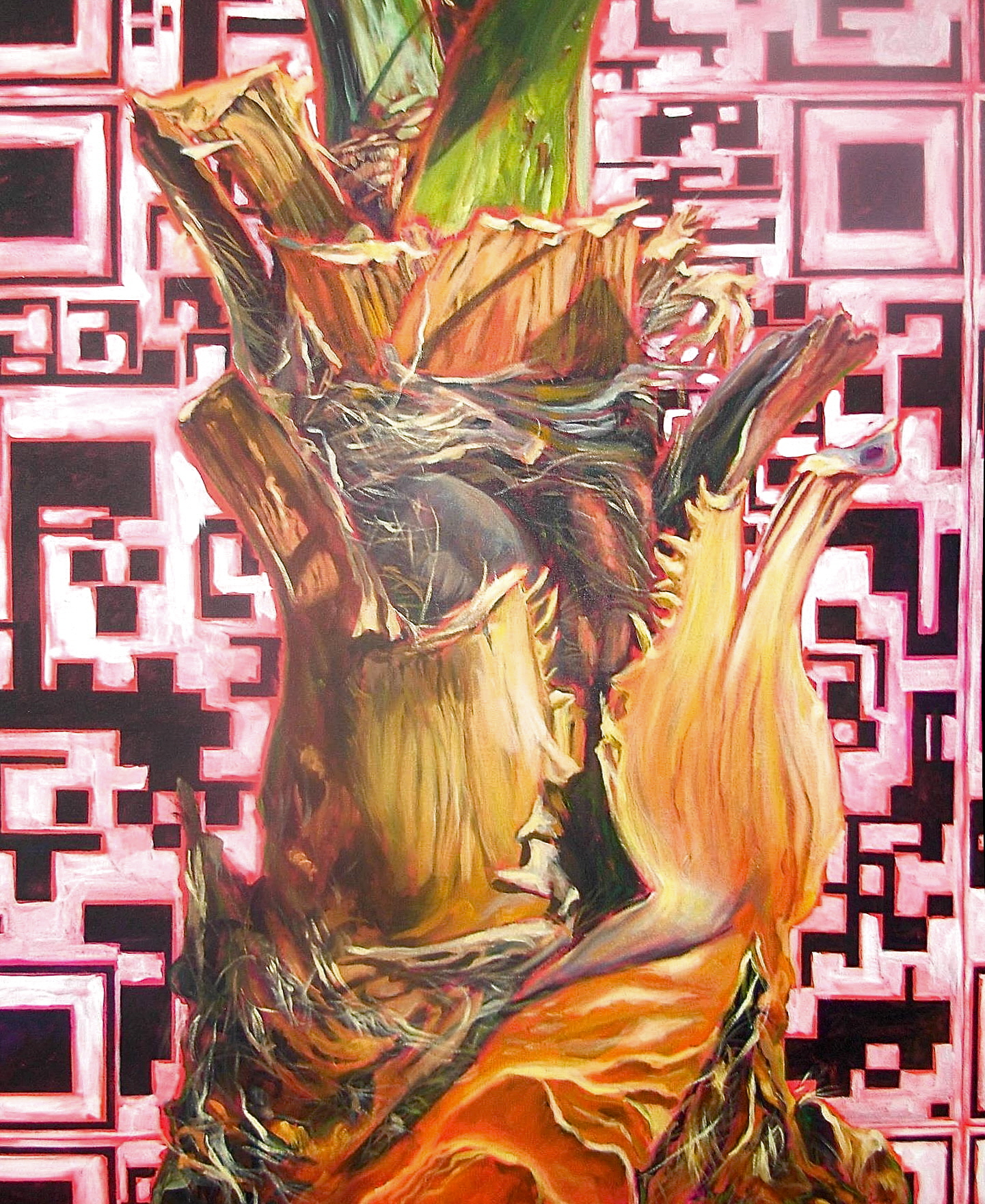 Nature/QR Code I (Palm Bark)