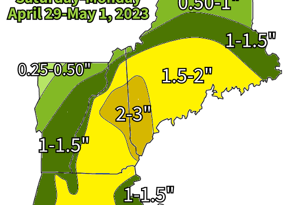 Several Inches of Rain Incoming to New England, Flooding Possible