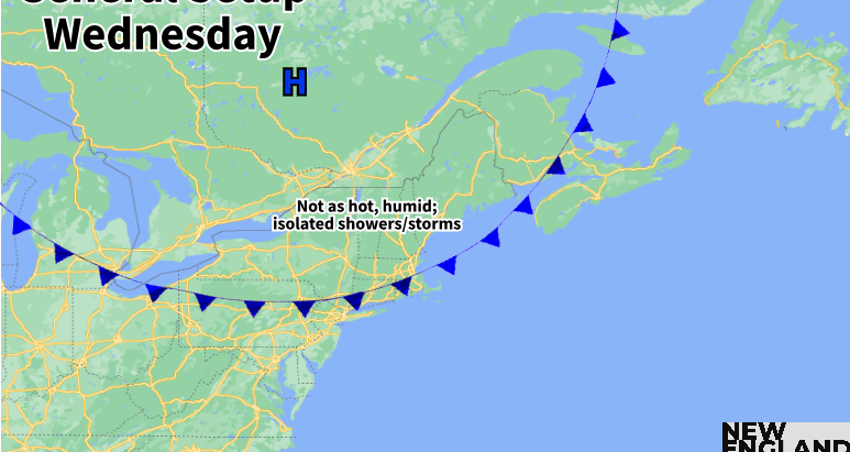 Heat Slowly Subsides as Cold Front Sags South, Setting up Unsettled Pattern