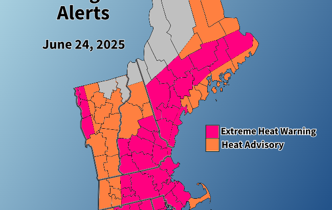 Heat Peaks Before a Pattern Change for New England