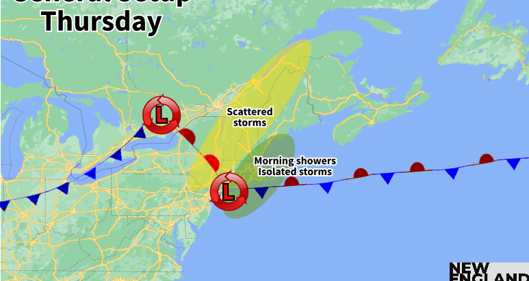 Thursday is Shaping up to be the Most Unsettled Day in this Stretch for New England
