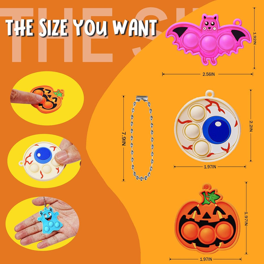 Halloween assortment pop keychains