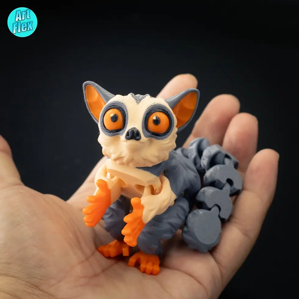 Tiny Baby Galago Articulating Fidget - 3D Printed