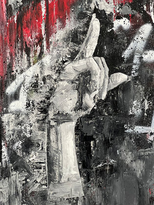 Loser | Oil on spray - palette knives 40x50 cm  Original painting 