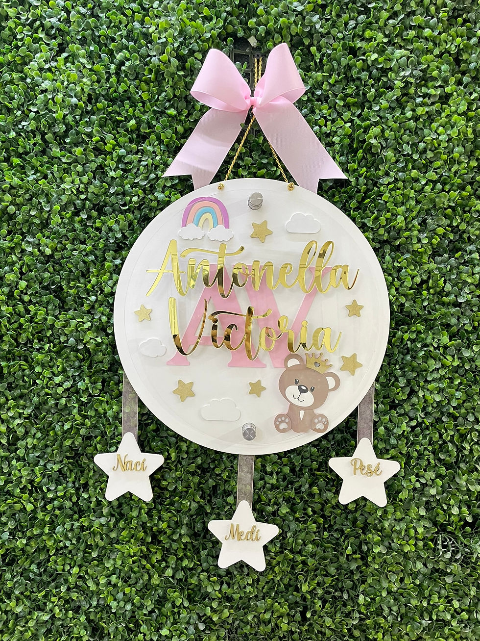 Colgante de maternidad de Osa 9 Osita arcoiris