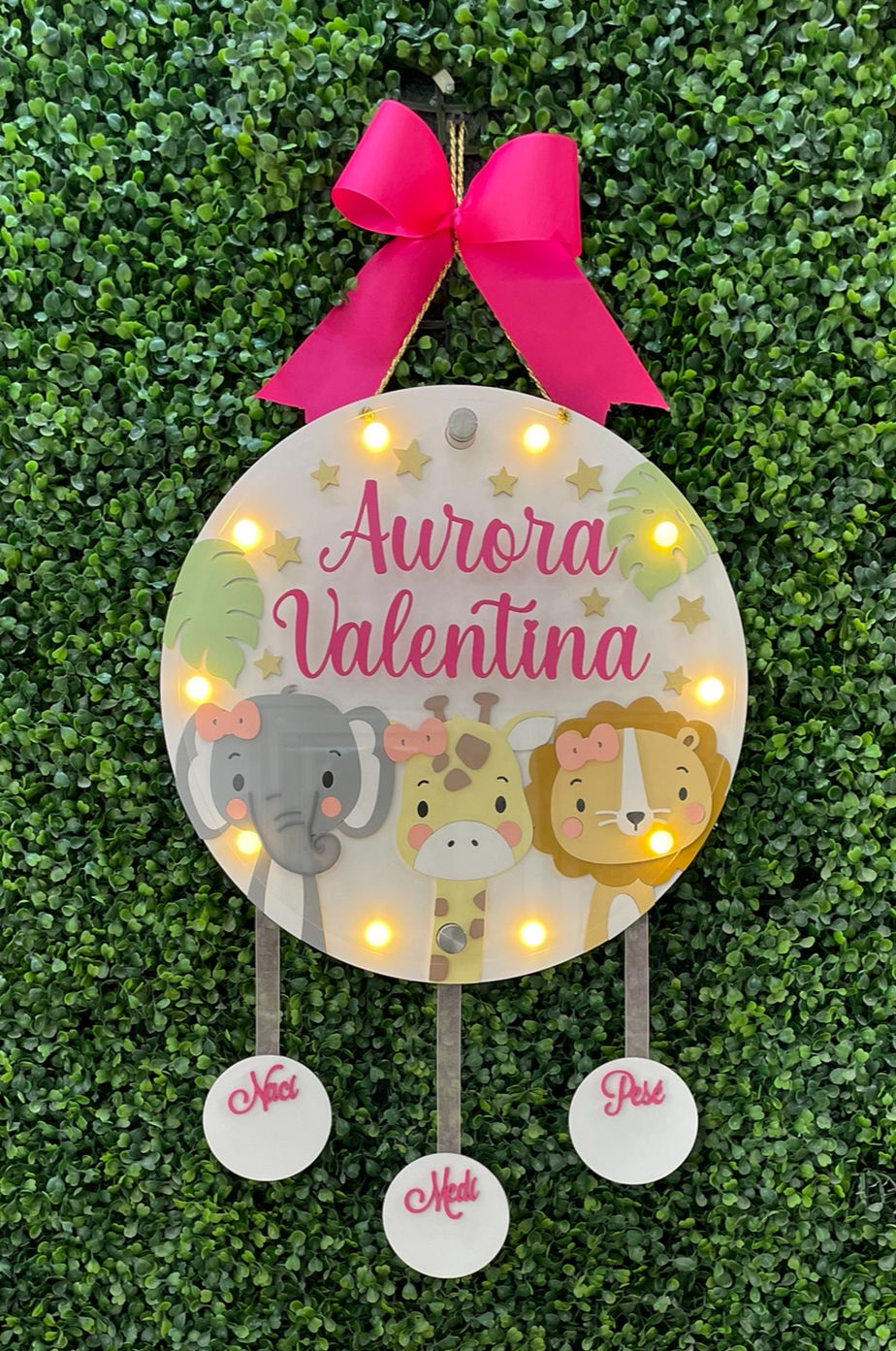 Colgante de maternidad de Safari 31 niña